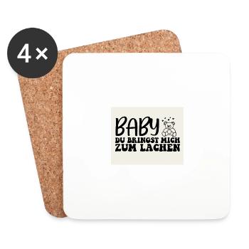 Baby, du bringst mich zum Lachen 👶😂 - Untersetzer (4er-Set) - Weiß - Vorne