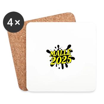 Malle 2025 - Dessous de verre (lot de 4) - blanc - Devant