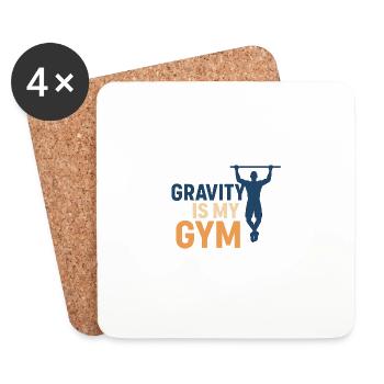 Gravity is My Gym Calisthenics - Untersetzer (4er-Set) - Weiß - Vorne