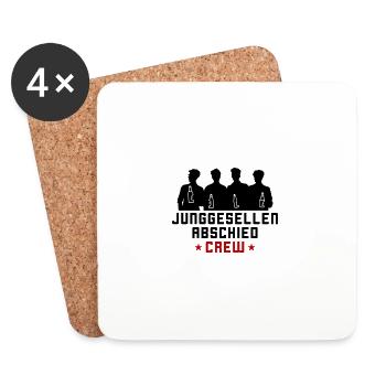 Junggesellen Crew Jga - Untersetzer (4er-Set) - Weiß - Vorne