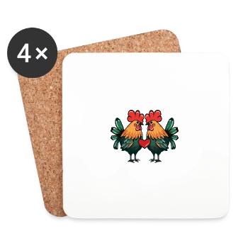 Couple Valentine's Day - Coasters (set of 4) - white - Front