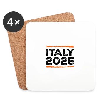 Italien 2025 Spruch - Untersetzer (4er-Set) - Weiß - Vorne