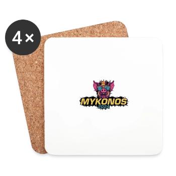 Mykonos 2024 Party Sow - Coasters (set of 4) - white - Front