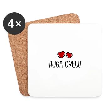 Enterrement de vie de jeune fille Bachelorette Crew - Dessous de verre (lot de 4) - blanc - Devant