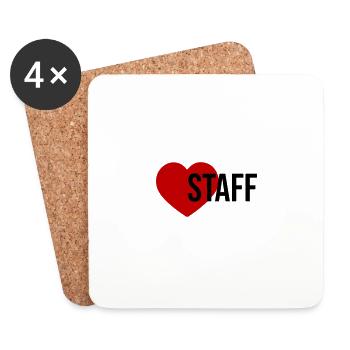 Staff Herz - Untersetzer (4er-Set) - Weiß - Vorne