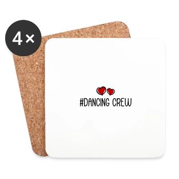 Dancing Crew Heart - Coasters (set of 4) - white - Front