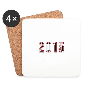 2015 Year Number - Coasters (set of 4) - white - Front