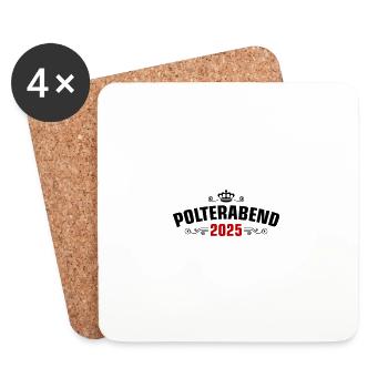 Bachelor Party 2025 Wedding Bachelor Party - Coasters (set of 4) - white - Front