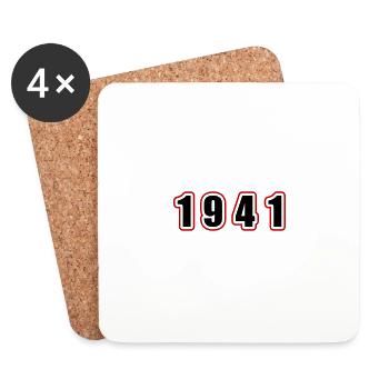 1941 Jahr Geburtstag - Untersetzer (4er-Set) - Weiß - Vorne