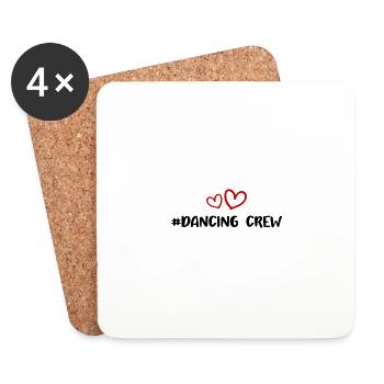 Dancing Crew Heart - Coasters (set of 4) - white - Front