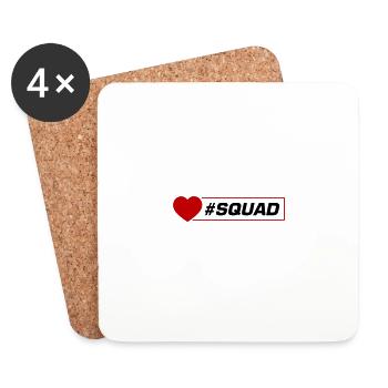 Squad Herz - Untersetzer (4er-Set) - Weiß - Vorne