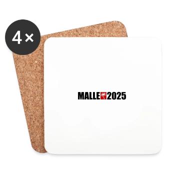 Malle 2025 Palme Urlaub - Untersetzer (4er-Set) - Weiß - Vorne