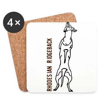 Rhodesian Ridgeback Rücken - Untersetzer (4er-Set) - Weiß - Vorne