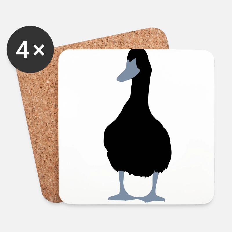 Ente - Untersetzer (4er-Set) - Weiß