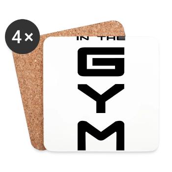GYM - In the GYM (black design) - Coasters (set of 4) - white - Front