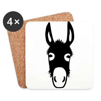 esel maultier donkey pferd - Untersetzer (4er-Set) - Weiß - Vorne