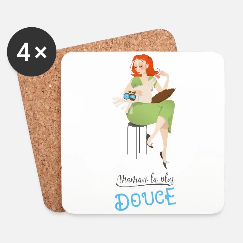 Süßeste Mom - Untersetzer (4er-Set) - Weiß
