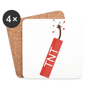 TNT Dynamite rod - Coasters (set of 4) - white - Front