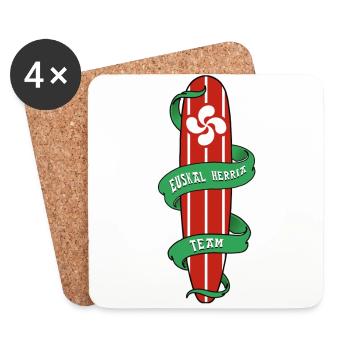basque surfing team 21 - Dessous de verre (lot de 4) - blanc - Devant