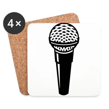 microphone - Coasters (set of 4) - white - Front
