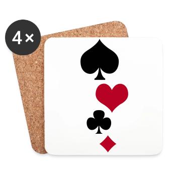 Cards 1 - Dessous de verre (lot de 4) - blanc - Devant