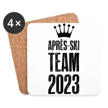Après-ski 2023 Krone - Coasters (set of 4) - white - Front