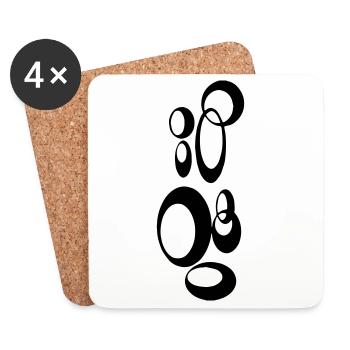 Coole Kunst - Untersetzer (4er-Set) - Weiß - Vorne