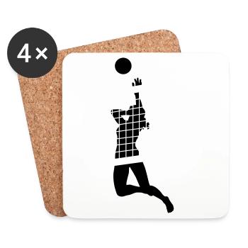 volleyball_2 - Coasters (set of 4) - white - Front
