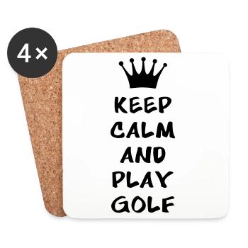 KEEP CALM AND PLAY GOLF - Dessous de verre (lot de 4) - blanc - Devant