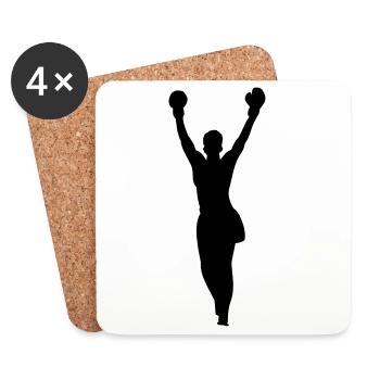 boxe boxe - Dessous de verre (lot de 4) - blanc - Devant