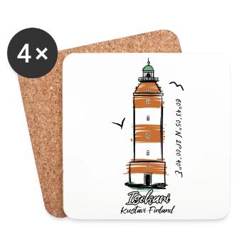 PRODUITS ISOKARI LIGHTHOUSE POUR TOUTES LES PERSONNES, voir - Dessous de verre (lot de 4) - blanc - Devant
