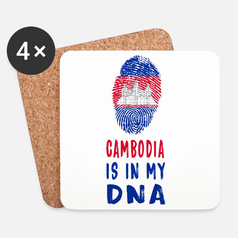 Kambodscha ist in meiner DNA Design / Geschenkidee - Untersetzer (4er-Set) - Weiß