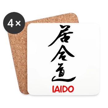 Iaido art of drawing the sword - Coasters (set of 4) - white - Front