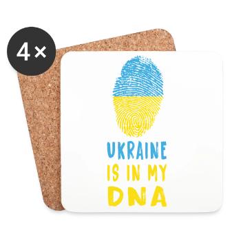 Ukraine is in my DNA / Gift Idea - Coasters (set of 4) - white - Front