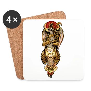 Horus and the all-seeing eye - Coasters (set of 4) - white - Front