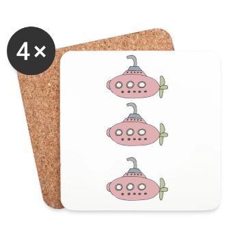 Submarine Triple - Coasters (set of 4) - white - Front
