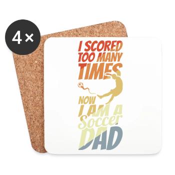 Fußball Dad - Untersetzer (4er-Set) - Weiß - Vorne