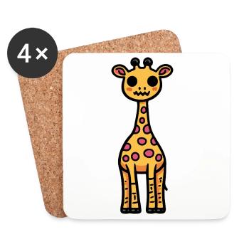 Giraffe Halloween Zombie - Untersetzer (4er-Set) - Weiß - Vorne