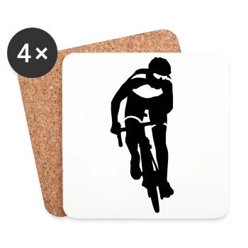 Coureur - Dessous de verre (lot de 4) - blanc - Devant