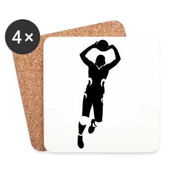 Volley-ball - Dessous de verre (lot de 4) - blanc - Devant