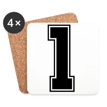1 - Dessous de verre (lot de 4) - blanc - Devant