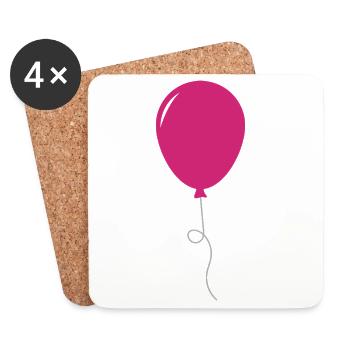 Ballon - Untersetzer (4er-Set) - Weiß - Vorne