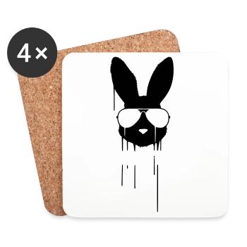 Bad Bunny Bunny Sunglasses - Coasters (set of 4) - white - Front
