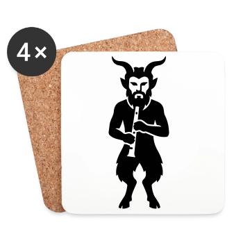 Satyr - Untersetzer (4er-Set) - Weiß - Vorne