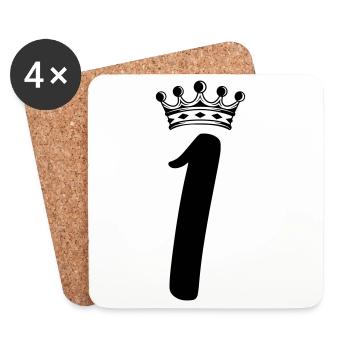 1_krone - Dessous de verre (lot de 4) - blanc - Devant
