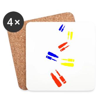 Make Up Cosmetics Icon - Coasters (set of 4) - white - Front