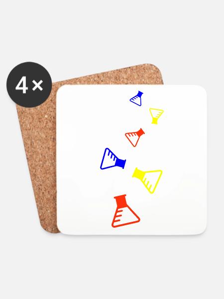 Reagenzglas Icon - Untersetzer (4er-Set) - Weiß