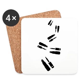 Make Up Cosmetics Icon - Coasters (set of 4) - white - Front