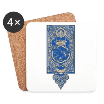 Blason École de magie corbeau - Dessous de verre (lot de 4) - blanc - Devant