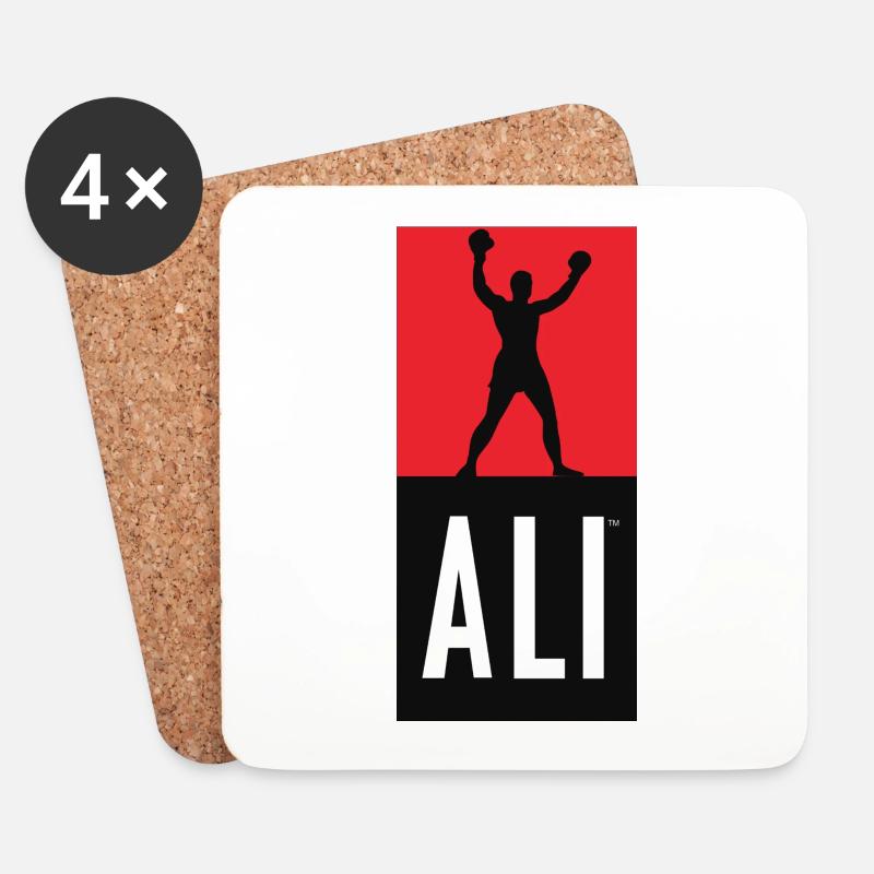 Muhammad Ali - Untersetzer (4er-Set) - Weiß